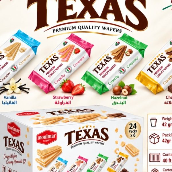 Texas premium cream-filled wafer 42 g - Monimar
